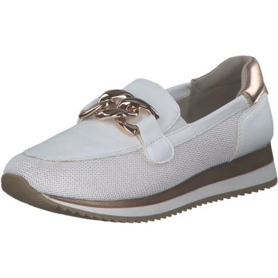 Abbildung von Jana Slipper, Damen, Größe: 36, White rosegold Lederimitat/textil