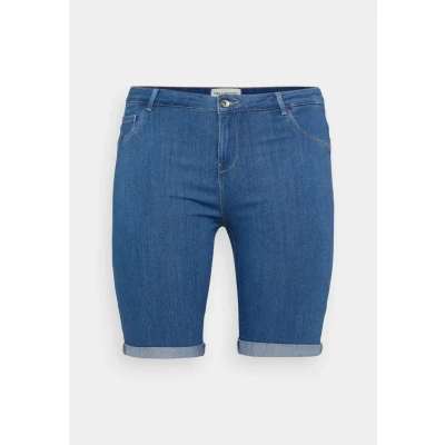 Abbildung von ONLY Carmakoma Damen Plus Size Denim Jeans Shorts Kurze Stretch Bermuda Hose in Übergröße CARTHUNDER