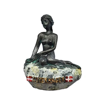 Abbildung von 3D Kopenhagen Dänemark Meerjungfrau Legierung Kühlschrank Magnet Reise Souvenirs Kühlschrankmagnet Haus und Küche Dekoration Magnetischen Aufkleber Sammlung