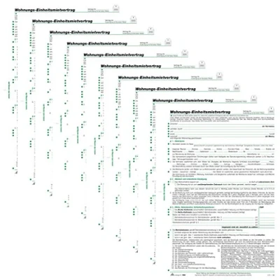 Abbildung von RNKVERLAG 599/10 Wohnungs Einheitsmietvertrag, 4 Seiten, DIN A4, 10 Verträge