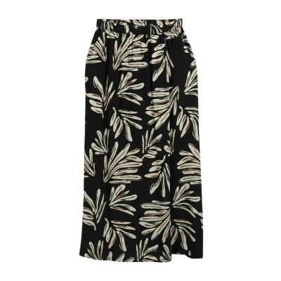 Abbildung von TOM Tailor Denim MIT Eingriffstaschen Maxirock, Damen, Größe: XS, Abstract black beige print