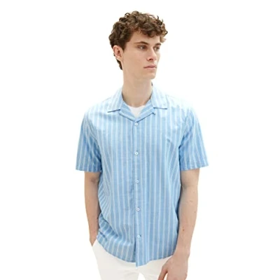 Abbildung von TOM TAILOR Herren 1036217 Hemd, 31780 Blue White Stripe, XL