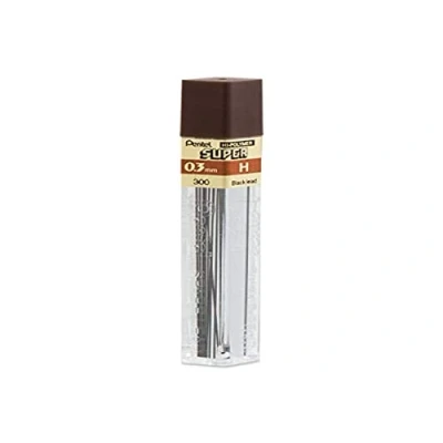 Abbildung von Pentel Super Hi Polymer Nachfüllmine, 0,3 mm Mine, Klasse H, 1 Packung mit 12 Tuben, (12 Leads pro Tube)