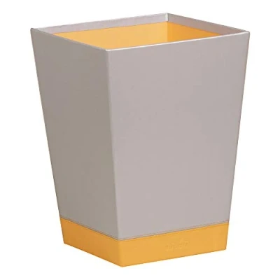 Abbildung von Rhodia 318821C Papierkorb (24 x 24 32 cm, Kunstleder, elegant und praktisch, ideal für Ihr Büro) 1 Stück, silber
