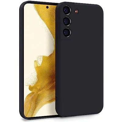 Abbildung von MyGadget Hülle für Samsung Galaxy S22 Zweilagige Handyhülle mit Kameraschutz Cover Innenfutter &amp; Silikon außen Schwarz