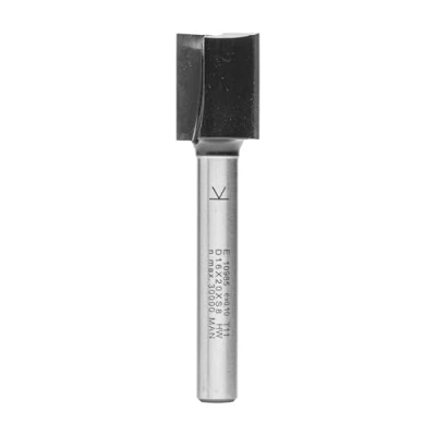 Abbildung von ENT 10985 Nutfräser HW, Schaft (S) 8 mm, Durchmesser (D) 16 NL 20 SL 50 GL 70 mit HW Grundschneide