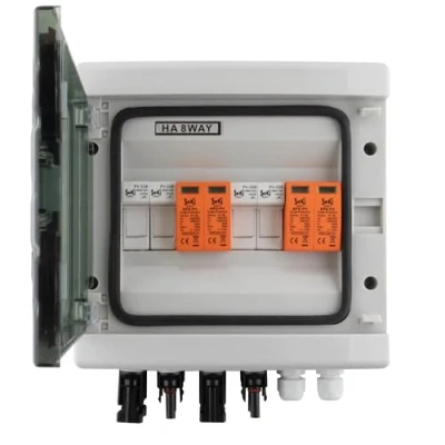 Abbildung von SeKi DC 2 String 2P T2 Solar Anschlusskasten Überspannungsschutz/Blitzschutz 32A 1000V; Aufputz Gehäuse IP65 8 Module; PV Photovoltaik