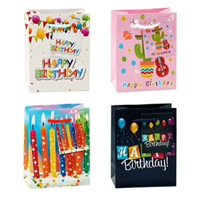 Abbildung von TSI Geschenktüten GEBURTSTAG, 12er Packung, Größe: Klein (HxBxT 14 x 11 6,5 cm), Art. Nr. 84024