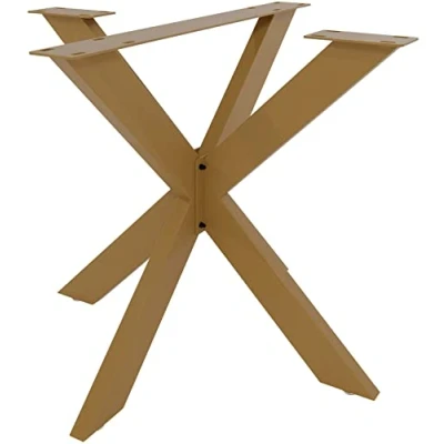 Abbildung von CLP Tischbeine Biloxi I Tischkufen Aus Vierkantprofilen Höhe 71 cm Sternförmiges Tischgestell, Farbe:Gold, Größe:S