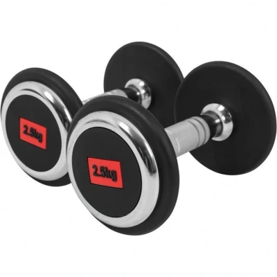 Abbildung von GORILLA SPORTS Kurzhantel Einzeln/2er Set, Gewichte 2,5 50kg Rundhanteln, Dumbbells, Hantelset, mit/ohne Ablage, aus Gusseisen, Gummiert, Griff Gerändelt, Rutschfest