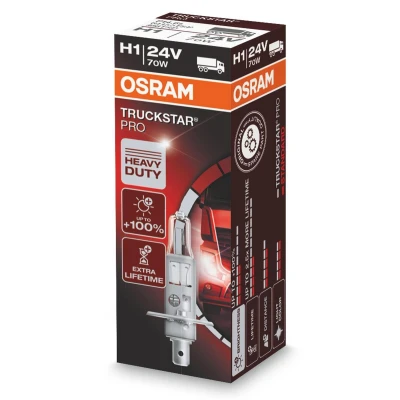 Abbildung von OSRAM 64155TSP Glühlampe, Fernscheinwerfer H1 24V 70W 3900K Halogen MERCEDES BENZ: ATEGO 3, Vario Kipper, ACTROS MP4, DAF: CF 65
