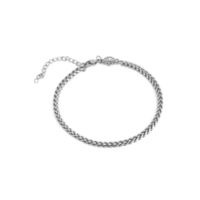 Abbildung von Akitsune Franco Armband silvercoloured, Größe: 19cm, Silver coloured