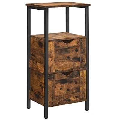 Abbildung von VASAGLE Ablagetisch Beistelltisch, 2 Schubladen, 37 x 30 80 cm