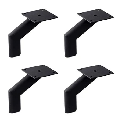 Abbildung von SO TECH® Möbelfuß 4 Stück ANGO 147 x 85 120 mm schwarz pulverbeschichtet, Schrankfuß Bettfuß