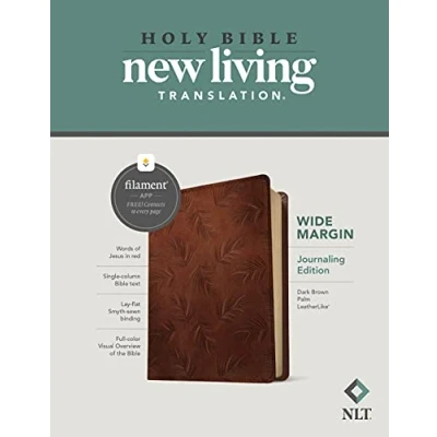 Abbildung von Nlt Wide Margin Bible, Filament Enabled Edition Red Letter, Leatherlike, Dark Brown Palm
