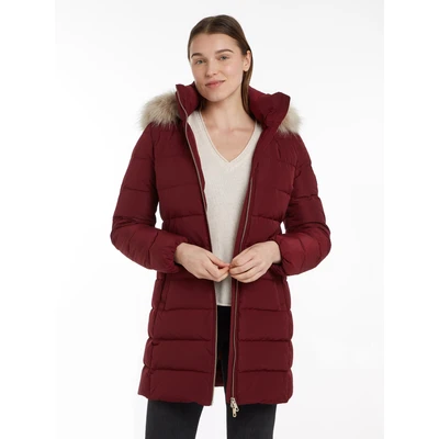 Abbildung von Tommy Hilfiger Heritage TYRA COAT Daunenmantel, Damen, Größe: Small, Deep rouge