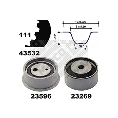 Abbildung von MAPCO 23532 Zahnriemensatz 111 HYUNDAI: Matrix, COUPE