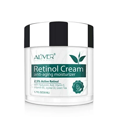 Abbildung von Retinol Moisturizer Cream for Face, Neck &amp; Décolleté with 2.5% and Hyaluronic Acid Best Night Day Facial by Simplified Skin 1.7 oz…