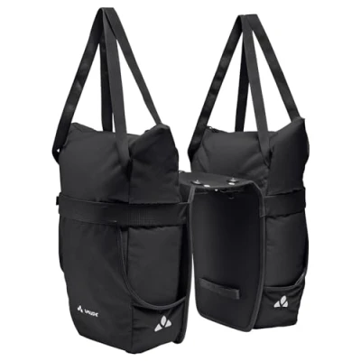 Abbildung von VAUDE Gepäckträgertasche TwinShopper (UniKlip 2) (2 tlg), Green Shape