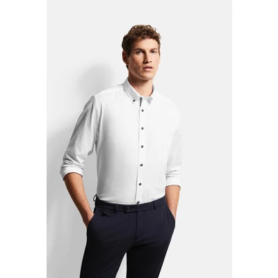 Abbildung von bugatti MIT Buttondownkragen Hemd, Herren, Größe: Large, Weiß