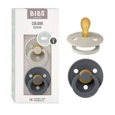 Abbildung von BIBS Colour Schnuller 2er Pack Größe 1, Sand/Iron
