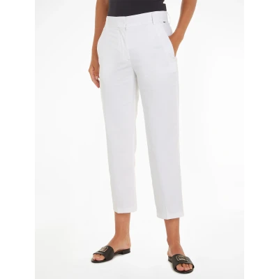 Abbildung von Tommy Hilfiger SLIM Straight Chino, Damen, Größe: 44, Optic white