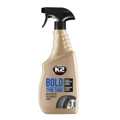 Abbildung von K2 Reifenreiniger, Reinigen, Polieren, Schützen, Reifenpolitur, schöne schwarze Reifen, Pumpflasche 700ml