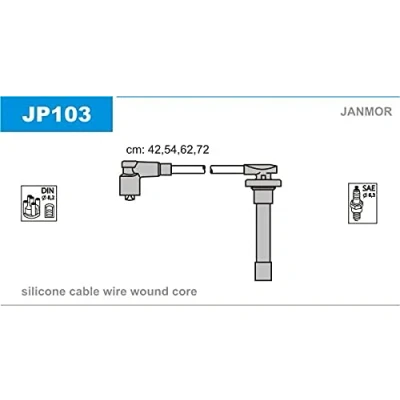 Abbildung von JANMOR JP103 Zündkabelsatz HONDA: Civic V Hatchback, Accord 4, 6 Limousine