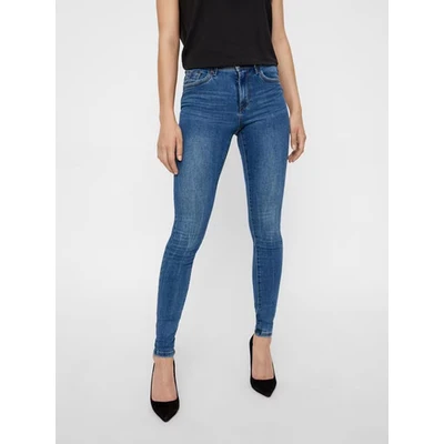 Abbildung von Vero Moda NOS Damen VMTANYA MR S PIPING JEANS VI349 NOOS Skinny Jeans,, per pack Blau (Medium Blue Denim Medium Denim), 36/L34 (Herstellergröße: S)