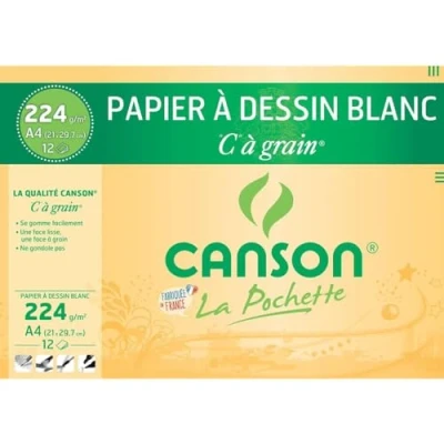 Abbildung von CANSON 200027114 Zeichenpapier, DIN A4, 224 g/qm