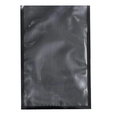Abbildung von Vakuumbeutel 15 x 25 cm schwarz / transparent, 50 Stück, goffriert, 100 % BPA frei Vakuumierbeutel