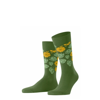 Abbildung von Burlington Herren Socken Aloha Breeze M So Baumwolle gemustert 1 Paar, Grün Fir Green 7656, 40 46