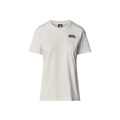 Abbildung von The North Face Outdoor Graphic TEE Tshirt print, Damen, Größe: 32, White dune