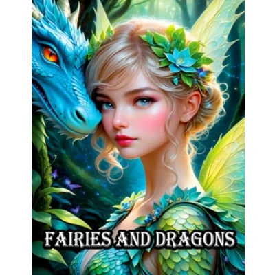 Abbildung von fairies and dragons: coloring book for adults. A magical Relaxation .