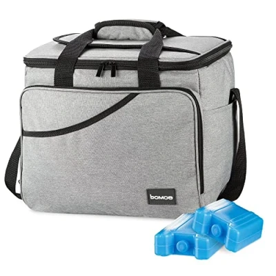 Abbildung von bomoe 25 Liter Kühltasche faltbar Kühlbox inkl 2X Kühlakkus Outdoor Isoliertasche mit 16h Kühlfunktion kleine Lunchtasche Kühlende wasserdichte Picknicktasche extra Fach IceBreezer KT39