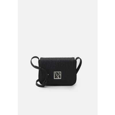 Abbildung von Armani Exchange Damen Women&#039;s Adjustable Shoulder Strap, Embossed Logo All Over Crossbody Medium, Schwarz (Nero Black)