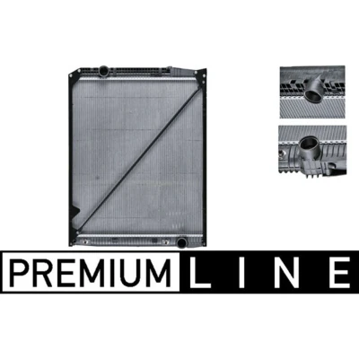 Abbildung von MAHLE ORIGINAL CR 670 000P Kühler, Motorkühlung 952 808 40 mit Rahmen Kühlrippen gelötet MERCEDES BENZ: ACTROS MP2 / MP3