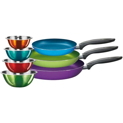 Abbildung von KING Pfannen Set, Aluminium, (Set, 7 tlg., 3 Pfannen, 4 Schüsseln), Induktion, Keramikbeschichtung