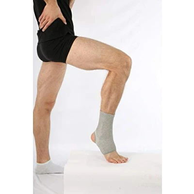 Abbildung von Antar AT53016 S Sprunggelenkbandage aus Viskose Bambus, Kleine, grau, 30 g