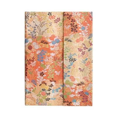 Abbildung von Kara ori (Japanese Kimono) Midi 18 month Horizontal Hardback Dayplanner 2025 (Wrap Closure)