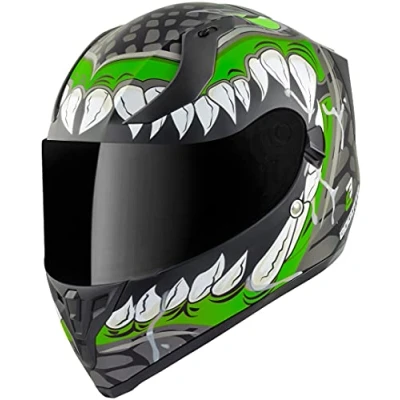 Abbildung von Bogotto V128 Naga Helm, schwarz matt/grün, L