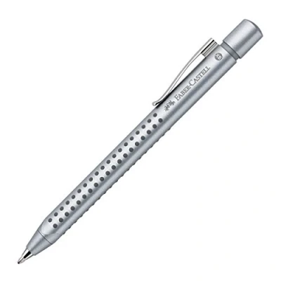 Abbildung von FABER CASTELL 144111 Kugelschreiber GRIP 2011, Mine M, Schaftfarbe silber, 1 Stück
