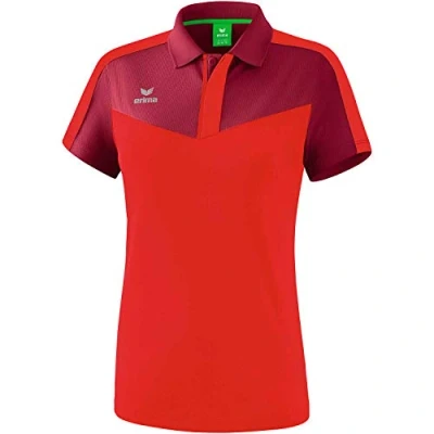 Abbildung von Erima Damen Squad Sport Poloshirt, Bordeaux/Rot, 40
