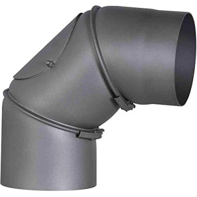 Abbildung von Firefix Ofenrohr, Bogen, 150 mm, 90 , Stahlblech, mit Tür