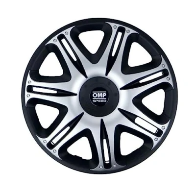 Abbildung von OMP Speed 4 Radkappen Ghost Schwarz/Silber 15 Zoll
