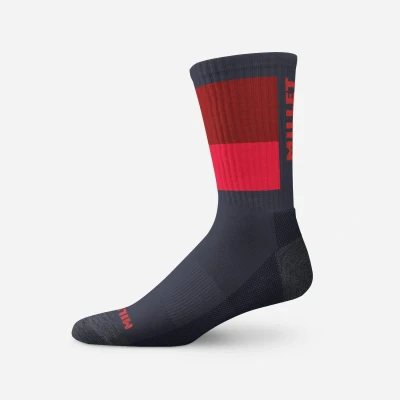 Abbildung von MILLET Unisex Seneca Mid Socks Wandersocken, Rot (neues Logo), 43
