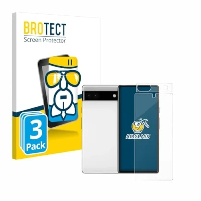 Abbildung von BROTECT Schutzglas für Google Pixel 6a (Display+Kamera) (3 Stück) Schutzfolie Panzer Folie Glas [Extrem Kratzfest 9H, Anti Fingerprint,