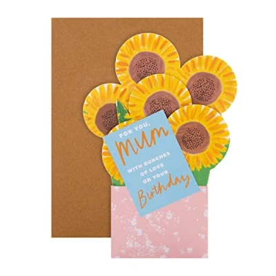 Abbildung von Hallmark Geburtstagskarte für Mama Pop Up 3D Sonnenblumen Design