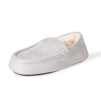 Abbildung von Amazon Essentials Herren Mokassin Pantoffel, Grau Mikro Wildleder, 42 EU