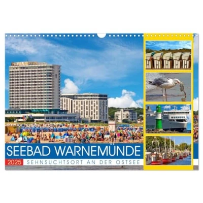 Abbildung von Seebad Warnemünde Sehnsuchtsort an der Ostsee (Wandkalender 2025 DIN A3 quer), CALVENDO Monatskalender